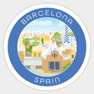 Barcelona Spain Sticker